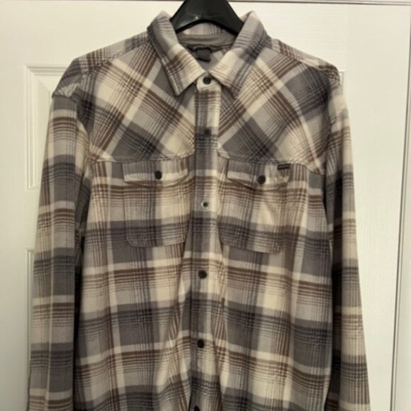 Eddie Bauer Men's Fleece Plaid Button Up Shirt - Size XL - Excellent Condition - Picture 1 of 3